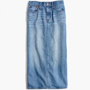 Madewell Light Wash Denim Madi Skirt